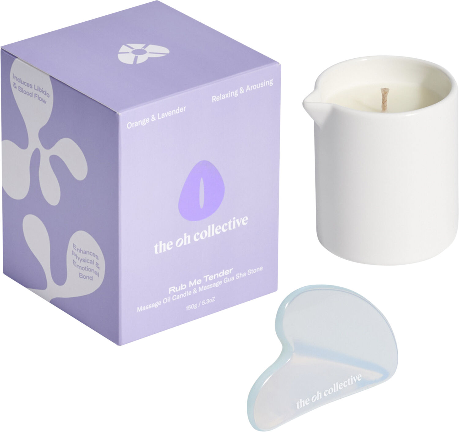 Rub Me Tender - Relaxing Massage candle with Guasha stone 10