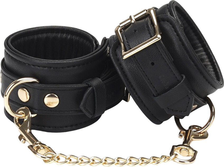 Dark Secret - Ankel Manchetter I sort l&aelig;der