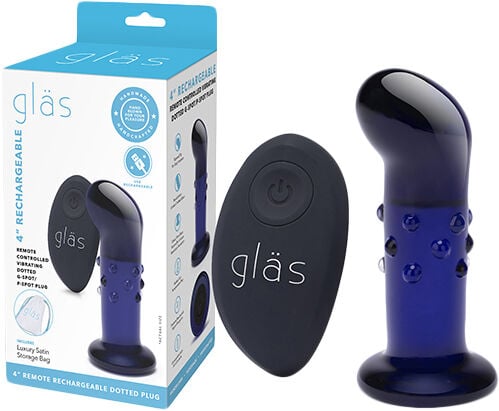 GLAS - RECHARGEABLE REMOTE CONTROLLED VIBRATING DOTTED G-SP