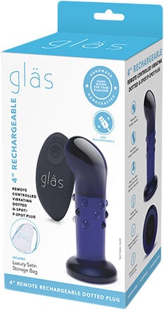 GLAS - RECHARGEABLE REMOTE CONTROLLED VIBRATING DOTTED G-SP