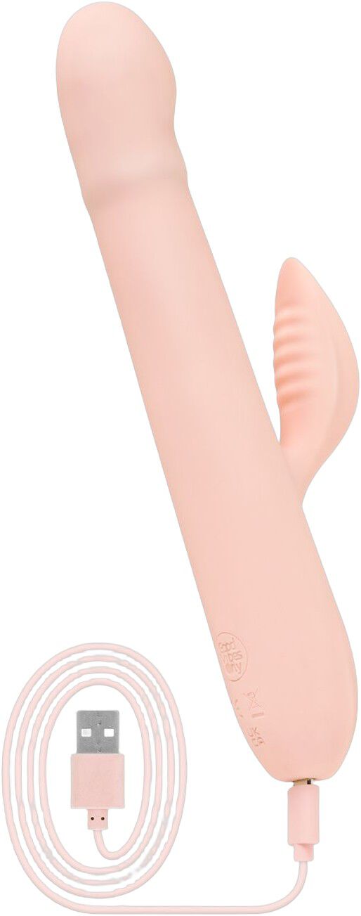 Good Vibes Only Soft Silicone Thrusting Rabbit Vibrator