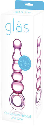 GLAS - QUINTESSENCE BEADED GLASS ANAL SLIDER