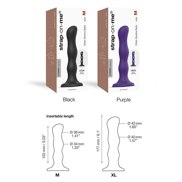 STRAP-ON-ME - DILDO GEISHA BALL PURPLE XL