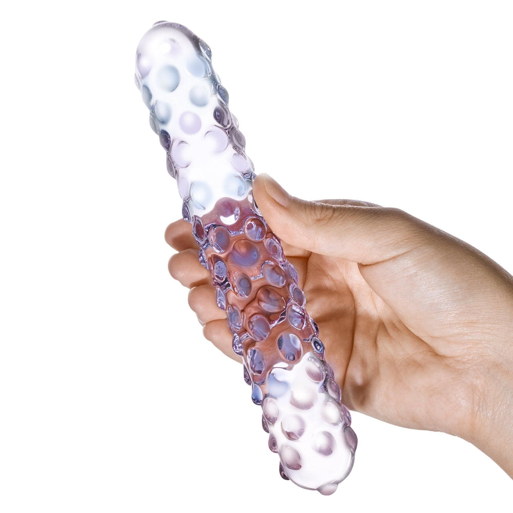 Nubby glass dildo