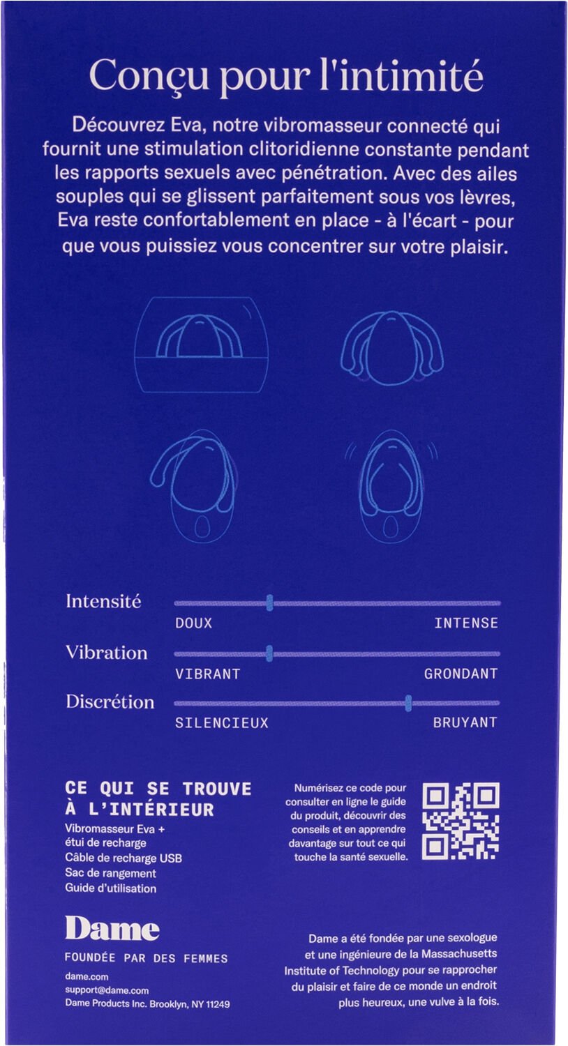 Dame Products - Eva II Hands-Free Vibrator Quartz