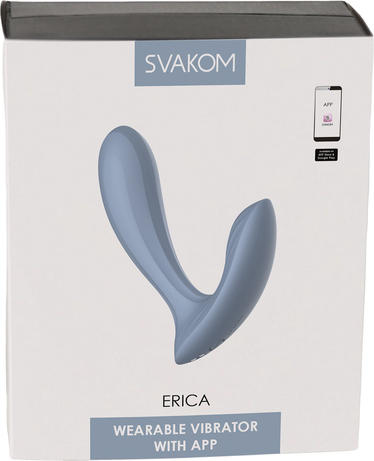 Erica B&aelig;rbar App-styret Vibrator - Bl&aring;