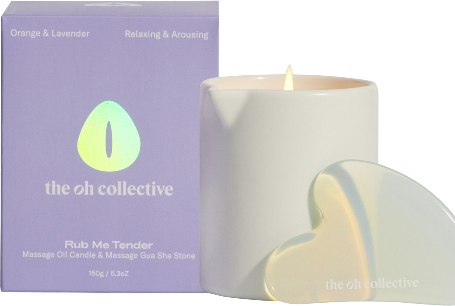 Rub Me Tender - Relaxing Massage candle with Guasha stone 10