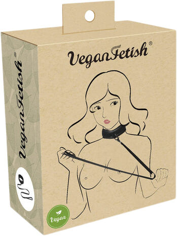 Vegan Fetish Halsb&aring;nd Med Snor