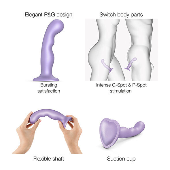 STRAP-ON-ME - DILDO PLUG P&G METALLIC LILAC S