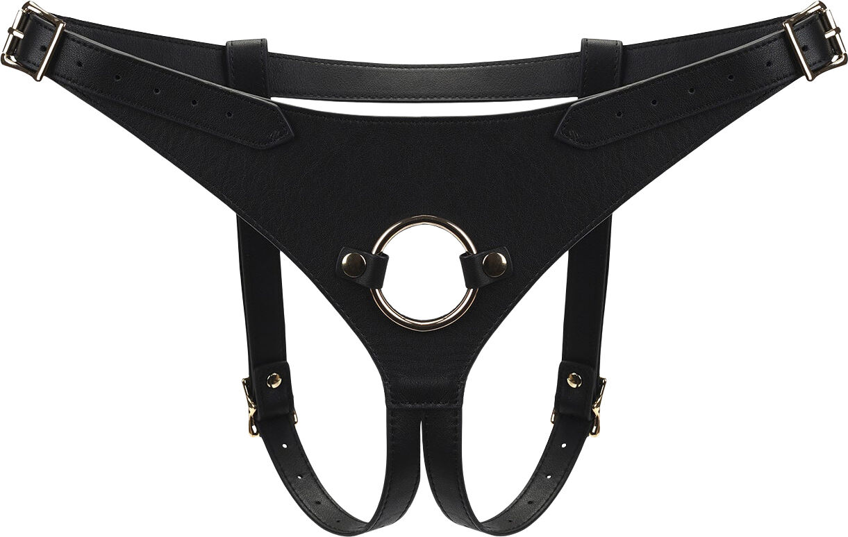 Dark Secret Deluxe Leather Strap On Harness