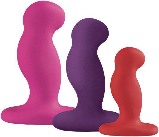 NEXUS - G-PLAY TRIO PLUS UNISEX VIBRATOR PACK S/M/L PINK RED