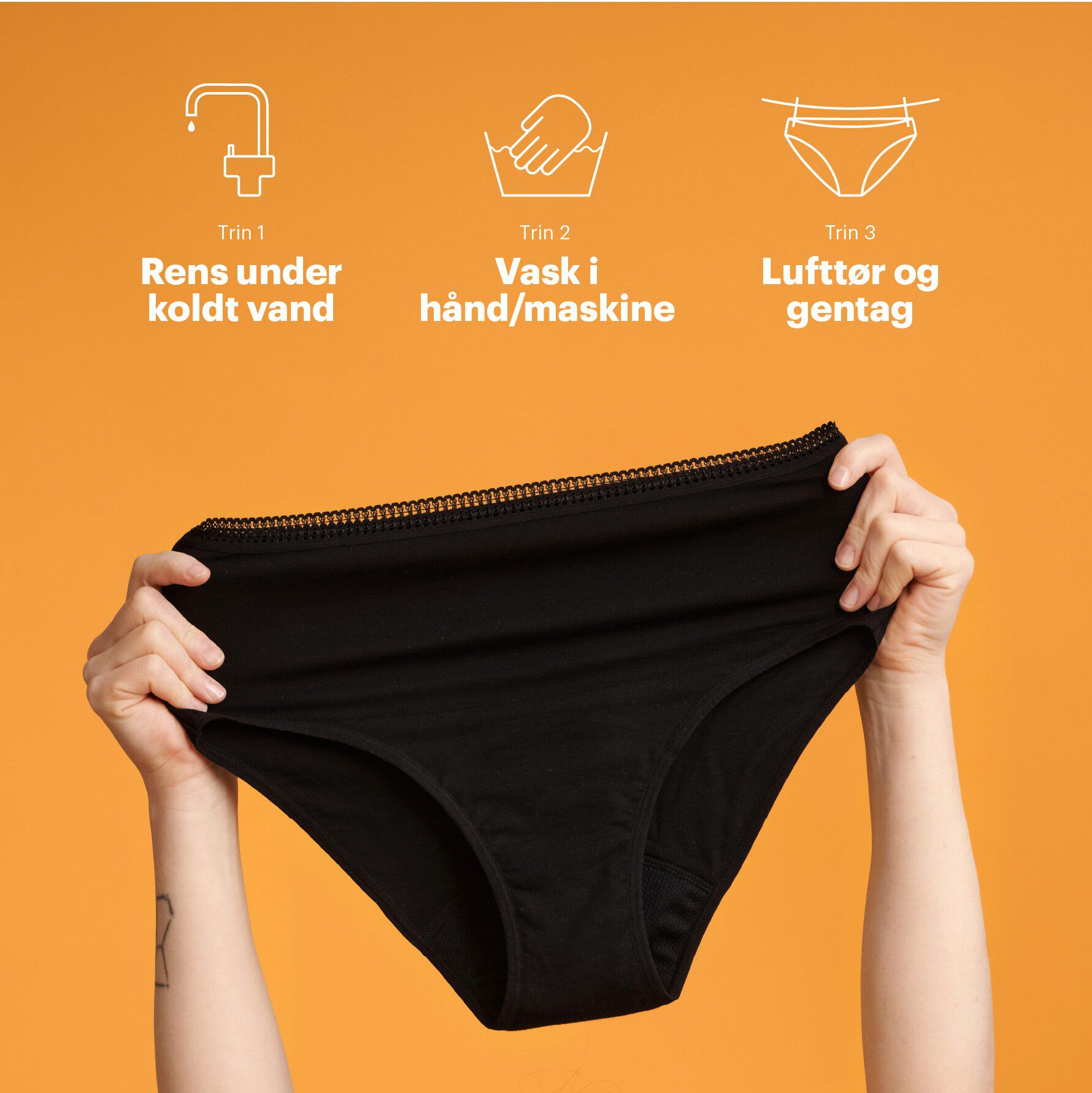 Menstruationstrusser High Waist - Let/Moderat