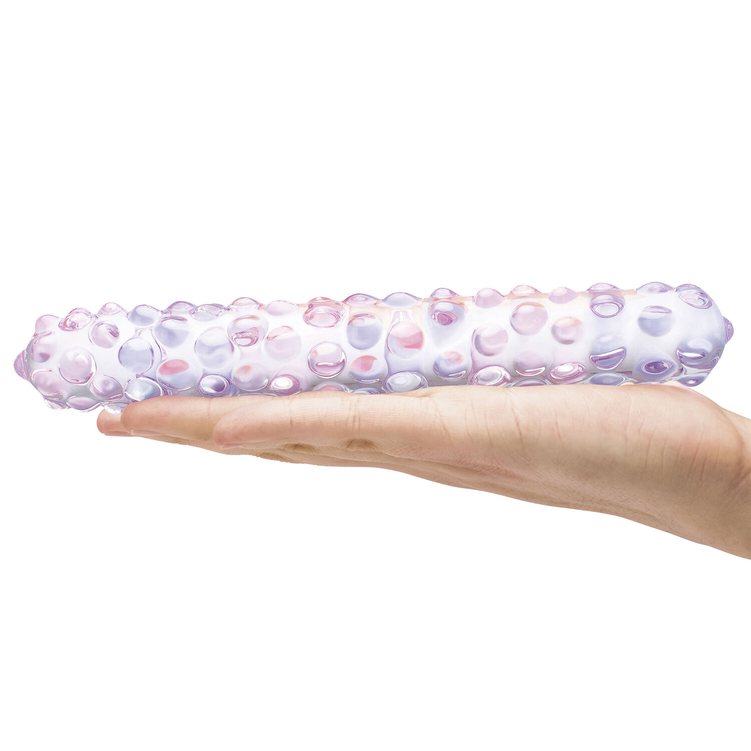 GLAS - PURPLE ROSE NUBBY DILDO
