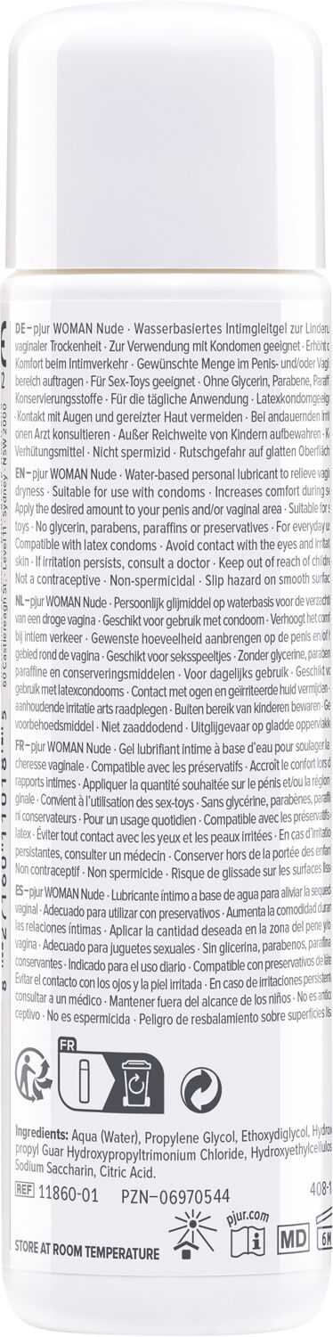 Pjur Woman Nude - Vandbaseret glidecreme 100 ml.