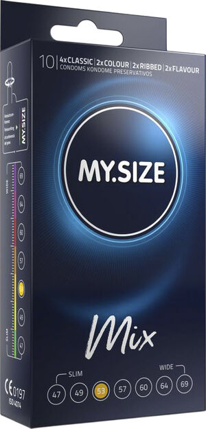 MY. SIZE Mix 53 mm Condoms - 10pcs